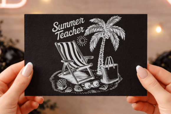 Beach Palm Tree Summer Teacher SVG PNG Graphics