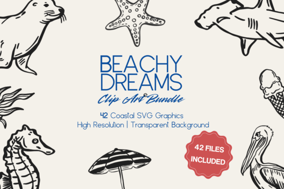 Beach SVG Bundle: Coastal Graphics & Illustrations