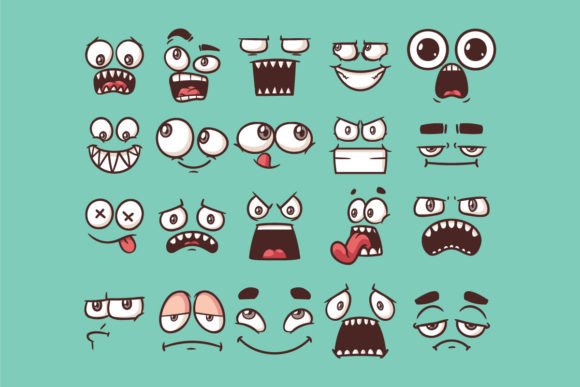 Cartoon Face Illustration: Graphics & Illustrations for Real Publishing