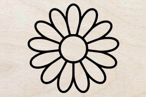 Daisy Flower Outline SVG: Graphics & Illustrations for Nature Brands