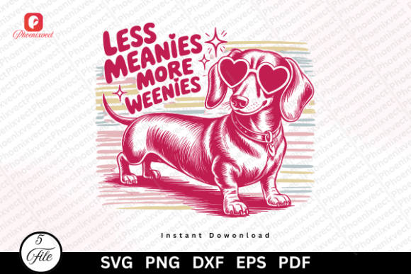 Dog Sublimation Graphics: Funny Dachshund SVG PNG Illustrations