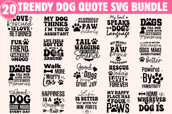 Funny Dog Saying PNG Bundle: Graphics & Illustrations for Pet Brands
