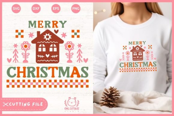 Gingerbread House SVG: Scandinavian Graphics & Illustrations