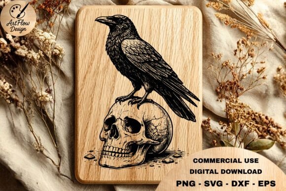 Raven Skull Gothic SVG: Graphics & Illustrations Review