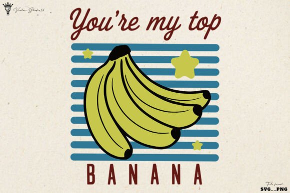 Retro Summer You’re My Top Banana SVG PNG Graphics